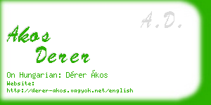 akos derer business card